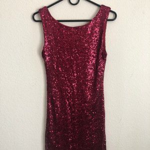 Red Sparkly Mini Dress